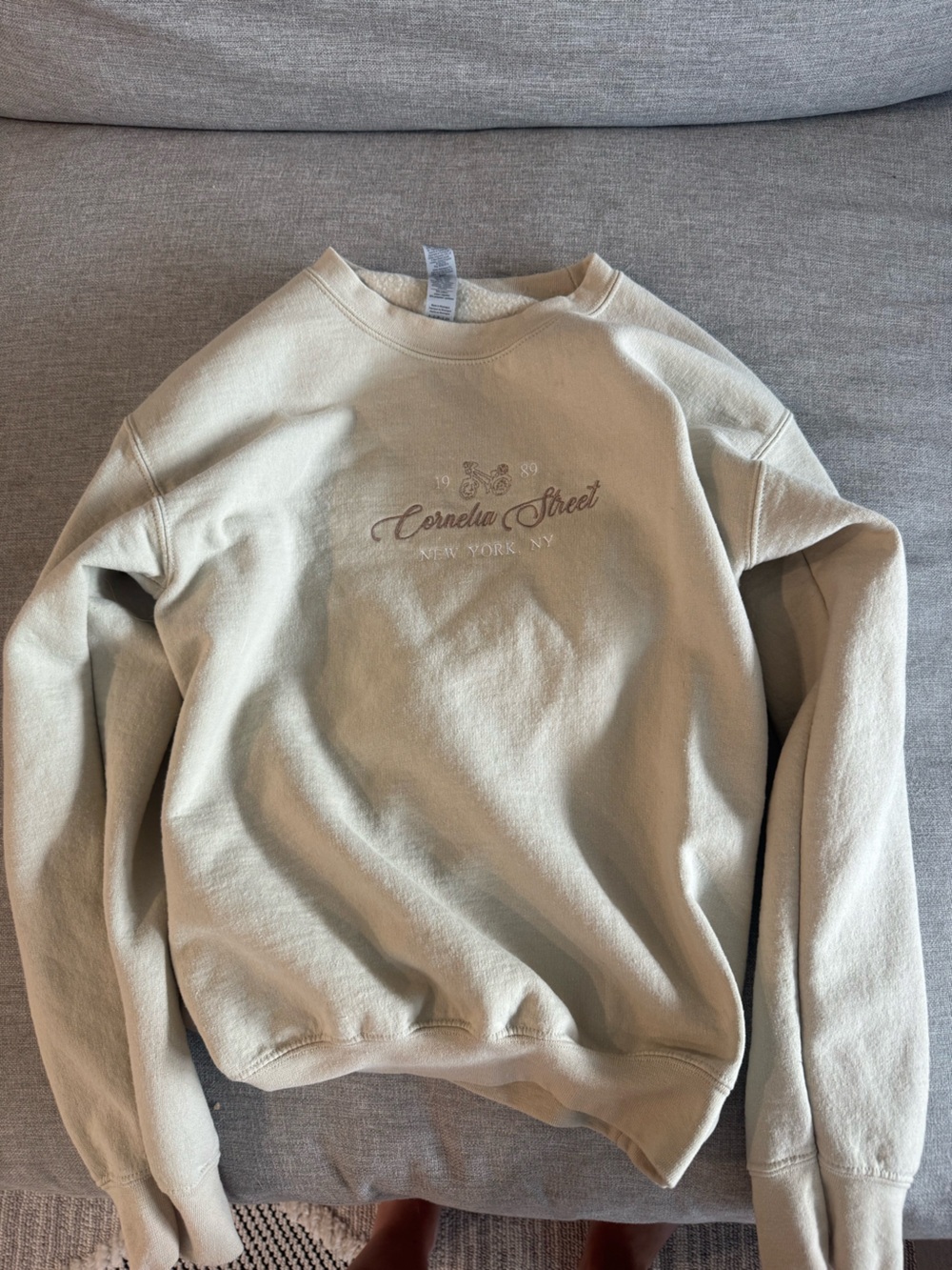 Taylor Swift Cornelia Street Crewneck Sweatshirt - Light Beige